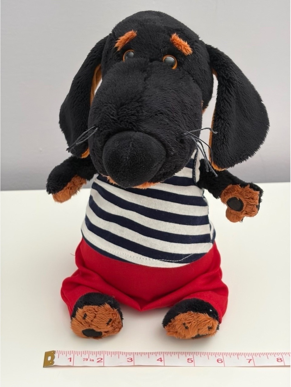 b&c Plush Dachshund Dog Stuffed Animal with Clothes